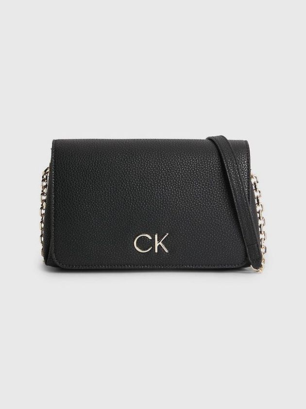 Calvin Klein USA Recycled Shoulder Womens Bag Black 0819457-XJ